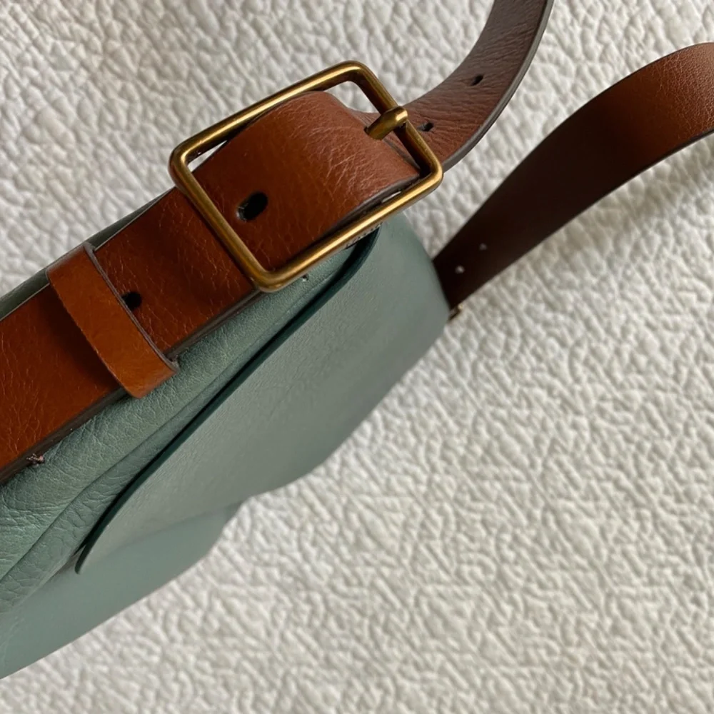 Fossil crossbody bag in sage/tan leather - Picture 4 of 7